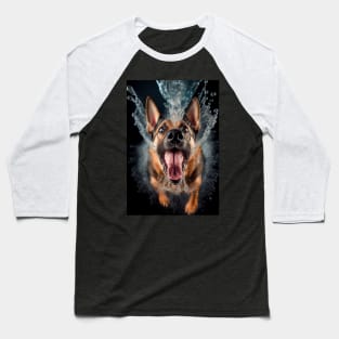 Dog in Water #3 Baseball T-Shirt